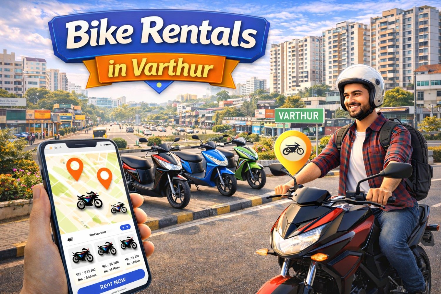 Bike Rentals in Varthur – Affordable Monthly 2-Wheeler Rentals for Daily Commute