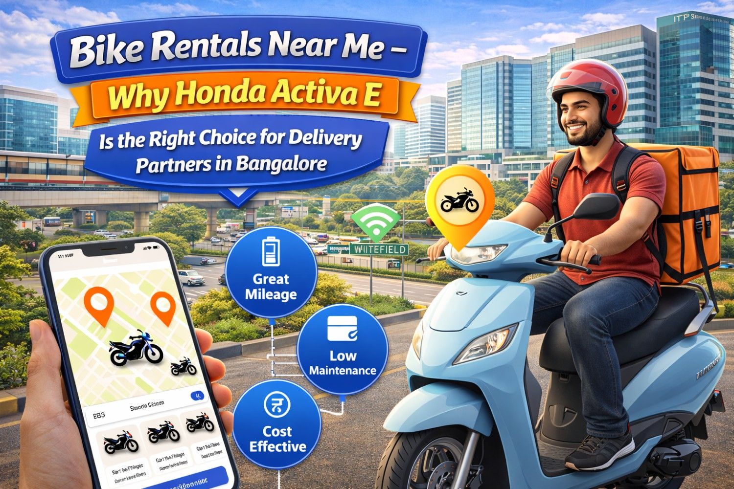Bike Rentals Near Me – Why Honda Activa E Is the Right Choice for Delivery Partners in Bangalore